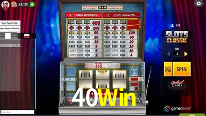 Descubra o Mundo do Cassino Online com 40Win